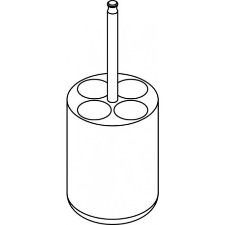 Round carrier (4 x 16,5mm) for blood collection 4 x 7÷11ml tubes