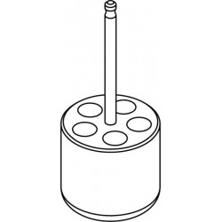 Round carrier (5 x 11mm) for round-bottom 5 x 1,5/2ml Eppendorf® tubes
