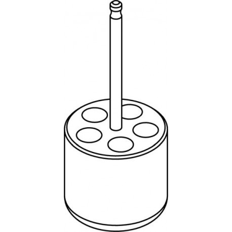 Round carrier (5 x 11mm) for round-bottom 5 x 1,5/2ml Eppendorf® tubes