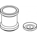 Round carrier (1 x 61,5mm) with 14175 Pad (PP) under 250ml flat-bottom bottle