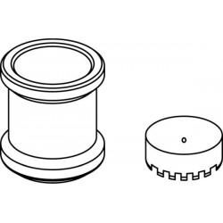 Round carrier (1 x 61,5mm) with 14017Pad (PP) under 250ml round-bottom bottle
