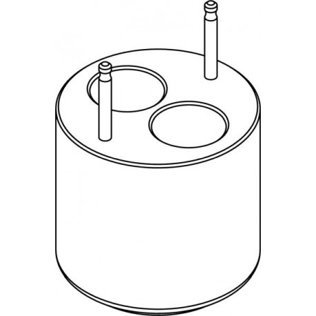 Round carrier (2 x 30mm) for skirted, conical-bottom 2 x 50ml GREINER® tubes