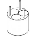 Round carrier (3 x 36mm) for round-bottom, glass 3 x 50ml tubes