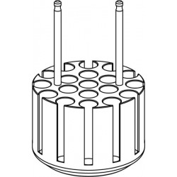 Round carrier (19 x 13,1mm) for short blood collection 19 x 4÷7ml tubes