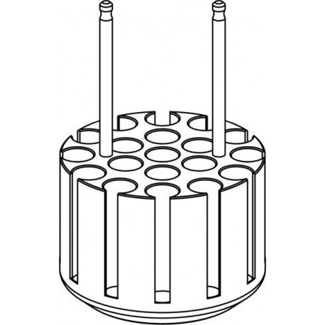 Round carrier (19 x 13,1mm) for short blood collection 19 x 4÷7ml tubes