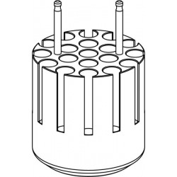 Round carrier (19 x 13,1mm) for long blood collection 19 x 1,6÷4ml tubes