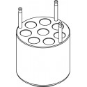 Round carrier (8 x 16,9mm) for 8 x 15ml Falcon® tubes