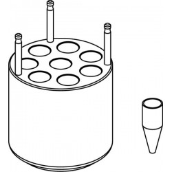 Round carrier (8 x 16,9mm) for 8 x 5ml Eppendorf® snap cap closing or screw cap closing tube, complete with 14324 carriers