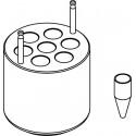 Round carrier (7 x 16,9mm) for 7 x 5ml Eppendorf® snap cap closing or screw cap closing tube, complete with 14324 carriers