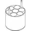 Round carrier (7 x 26mm) for skirted, conical-bottom3x30ml Sterilin® tubes or round-bottom 7 x 28/30ml Nalgene® tubes