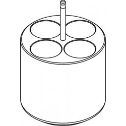 Round carrier (4 x 30mm) for round-bottom 4 x 50ml Nalgene® tubes