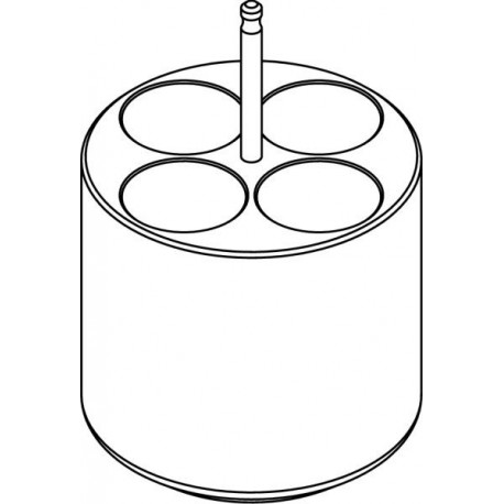 Round carrier (4 x 30mm) for round-bottom 4 x 50ml Nalgene® tubes