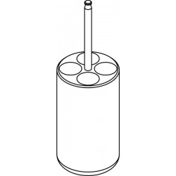 Round carrier (4 x 16mm) for round-bottom 4 x 8ml CPT tubes