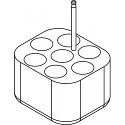 Rectangular carrier (7 x 25mm) for skirted, conical-bottom7x30ml Sterilin® tubes