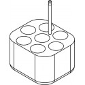 Rectangular carrier (7 x 25mm) for skirted, conical-bottom7x30ml Sterilin® tubes