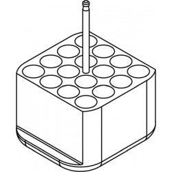 Rectangular carrier (16 x 17mm) for blood collection 16 x 7÷11ml tubes