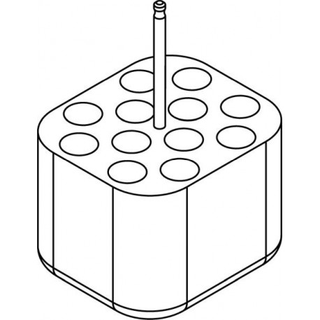 Rectangular carrier (12 x 16,9mm) for 12 x 15ml Falcon® tubes