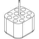 Rectangular carrier (12 x 16,9mm) for 12 x 15ml Falcon® tubes