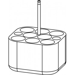 Rectangular carrier (8 x 26mm) for round-bottom 8 x 28/30ml Nalgene® tubes