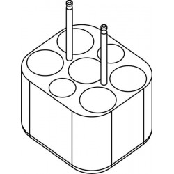 Rectangular carrier (5 x 30mm) for 5 x 50ml Falcon® tubes