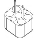 Rectangular carrier (5 x 30mm) for 5 x 50ml Falcon® tubes