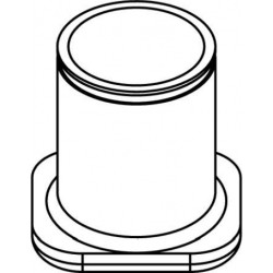 Rectangular carrier (1 x 62mm) for flat-bottom 250ml bottle