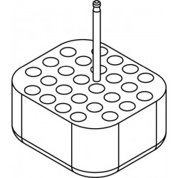 Rectangular carrier (26 x 11mm) for round-bottom 26 x 2/1,5ml Eppendorf® tubes