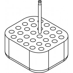 Rectangular carrier (28 x 9mm) for flat-bottom 28 x 1,4ml S-Monovette® tubes