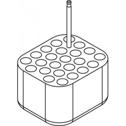 Rectangular carrier (24 x 13,1mm) for blood collection 24 x 1,6÷7ml tubes