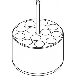 Round carrier (12 x 17mm) for round-bottom 12 x 10ml Nalgene® tubes