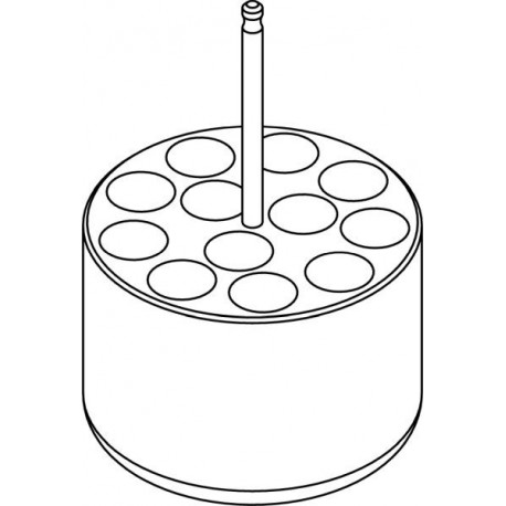 Round carrier (12 x 17mm) for round-bottom 12 x 10ml Nalgene® tubes