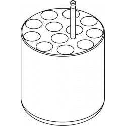 Round carrier (12 x 17mm) for conical-bottom 12 x 15ml tubes