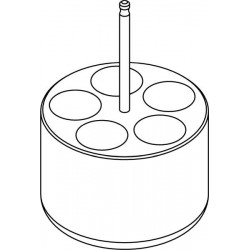 Round carrier (5 x 26mm) for round-bottom 5 x 28/30ml Nalgene® tubes