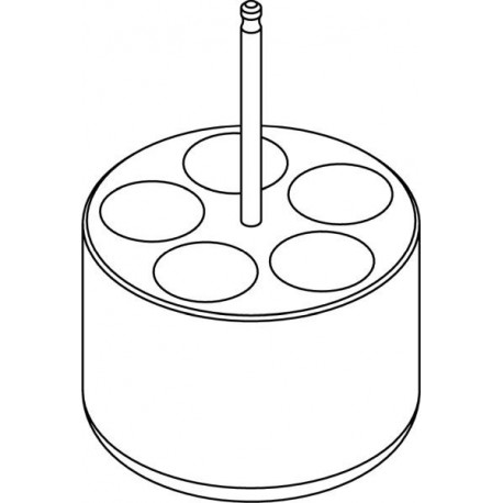 Round carrier (5 x 26mm) for round-bottom 5 x 28/30ml Nalgene® tubes