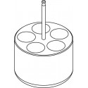 Round carrier (5 x 26mm) for round-bottom 5 x 28/30ml Nalgene® tubes