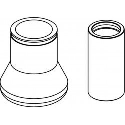 Round carrier14850  (1 x 46mm) with 14159 round carrier (1 x 35,5mm) for 50ml round-bottom tube