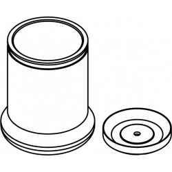 Round carrier (1 x 62mm) with 14175 Pad (PP) under 250ml flat-bottom bottle
