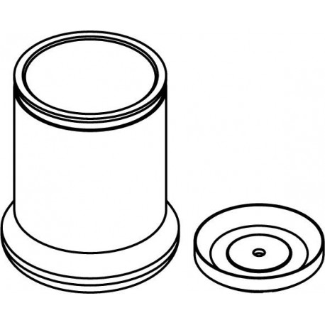 Round carrier (1 x 62mm) with 14175 Pad (PP) under 250ml flat-bottom bottle