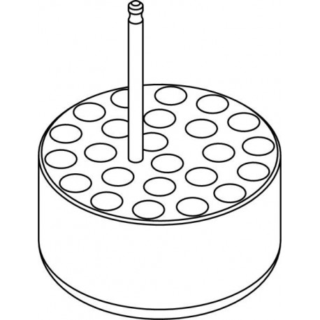 Round carrier (21 x 11mm) for round-bottom 21 x 2/1,5ml Eppendorf® tubes