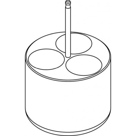 Round carrier (3 x 35,5mm) for 3 x 50ml glass tubes