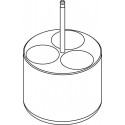 Round carrier (3 x 35,5mm) for 3 x 50ml glass tubes