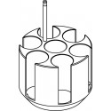 Round carrier (7 x 30 mm) for 7 x 50 mL Falcon® tubes