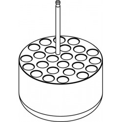 Round carrier (25 x 13,1mm) for blood collection 25 x 1,6÷7ml tubes