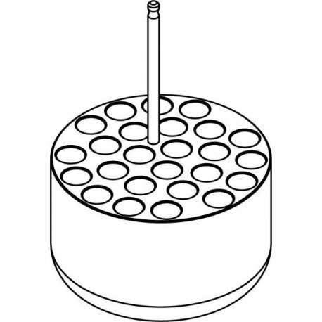 Round carrier (25 x 13,1mm) for blood collection 25 x 1,6÷7ml tubes