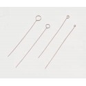 Alças de inoculação de aço inoxidável de 60 mm e 0,5 mm