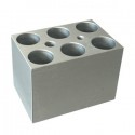 Bloco para 6 tubos 5 mL cônicos - 17 mm