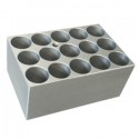 Bloco para 15 vials de 2 mL
