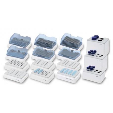 Bloque para placa PCR de 96 pocillos, 96 tubos de 0,2 ml