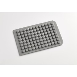 Alfombrilla de PTFE/silicona 96 premarcada para placas de pocillos cuadrados Cantidad : 5