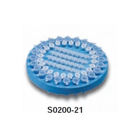 Cabezal para Vortex VX-200, para 24 tubos 1,5/2 ml, 24 de 0,5 ml. y 32 de 0,2 ml.